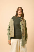 Pull Col Rond Boutonné Dos - Janice - Kaki