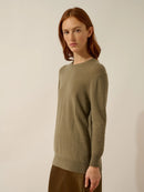 Pull Col Rond Boutonné Dos - Janice - Army