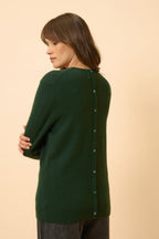 Jersey Cuello Redondo Abotonado Espalda - Janice - Ciprés