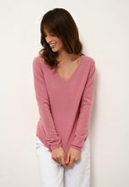 V-Neck Jumper - Joan - Petal