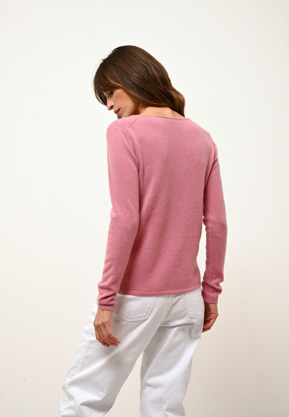 V-Neck Jumper - Joan - Petal