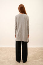 Chaqueta Larga - Brooke - Gris Jaspeado Nube