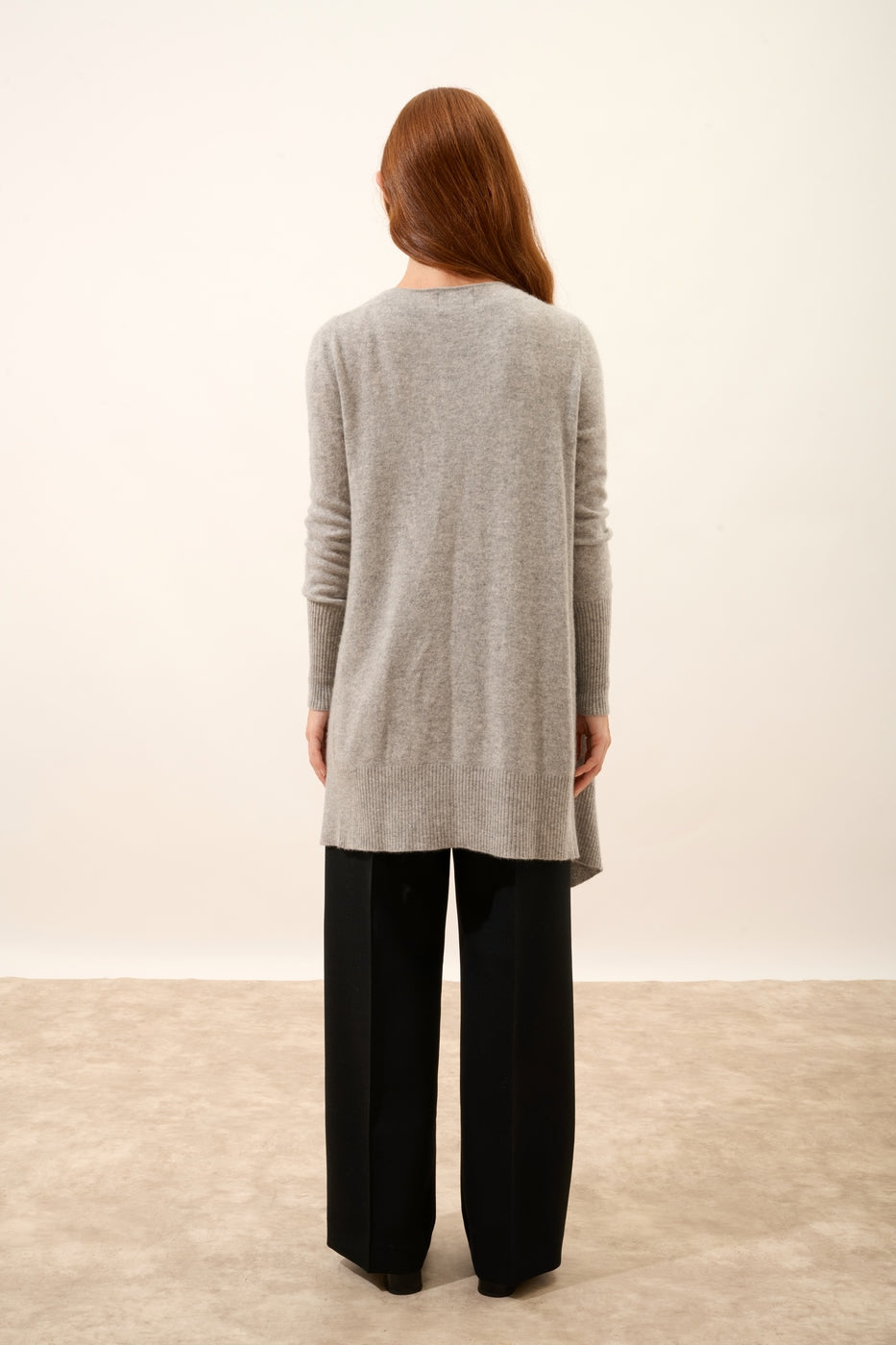Chaqueta Larga - Brooke - Gris Jaspeado Nube