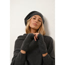 Cashmere Just - Manoplas 6 capas Bala Anthracite Heather, 100% Cachemira, 6 capas, Trenzado - Mixto