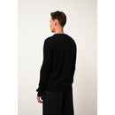 Just Cashmere - Pull Col V Tom Noir - 100% Cachemire - 2 Fils - Jersey - Homme