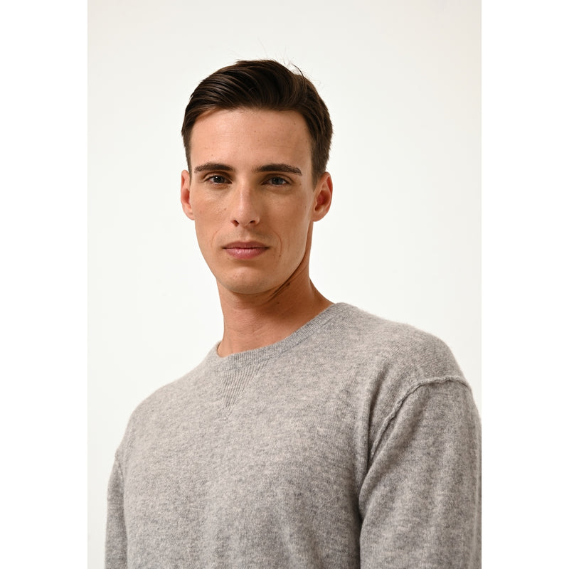 Cashmere  sudadera Just - Noe Nuage Chiné Jersey Cuello Redondo - 100% Cachemira - 2 Hilados - - Hombre