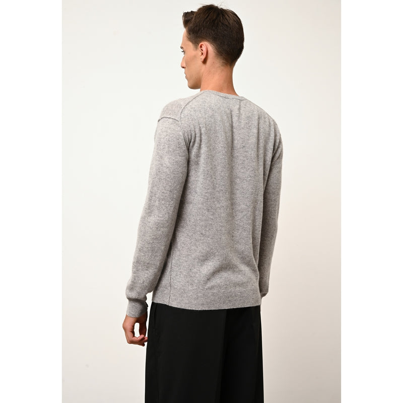 Just Cashmere - Pull Col Rond Noe Nuage Chiné - 100% Cachemire - 2 Fils - Jersey - Homme