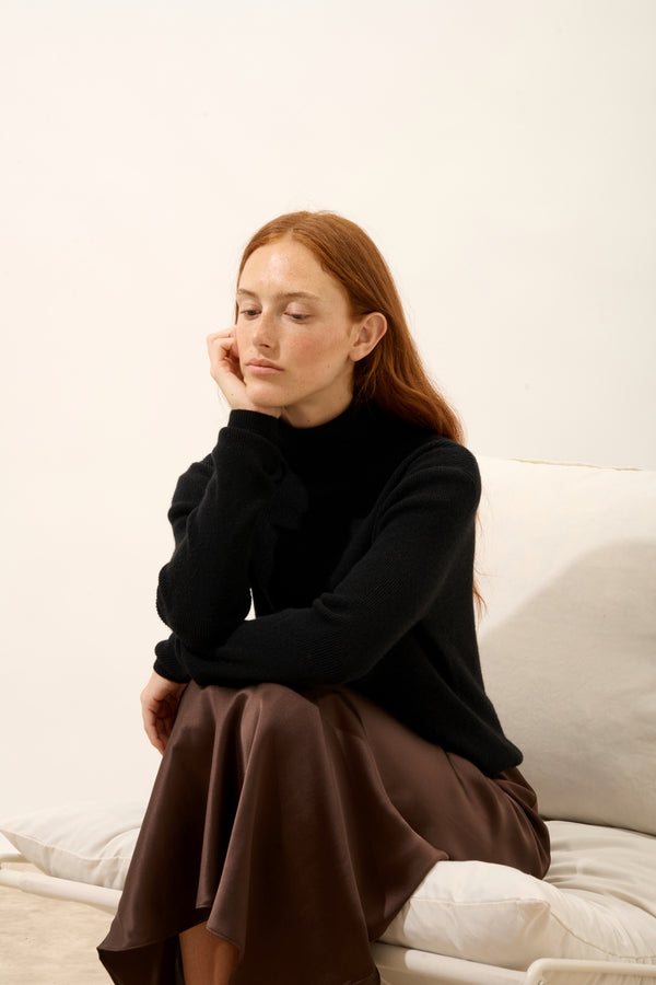 Roll-Neck Jumper - Lanais - Black