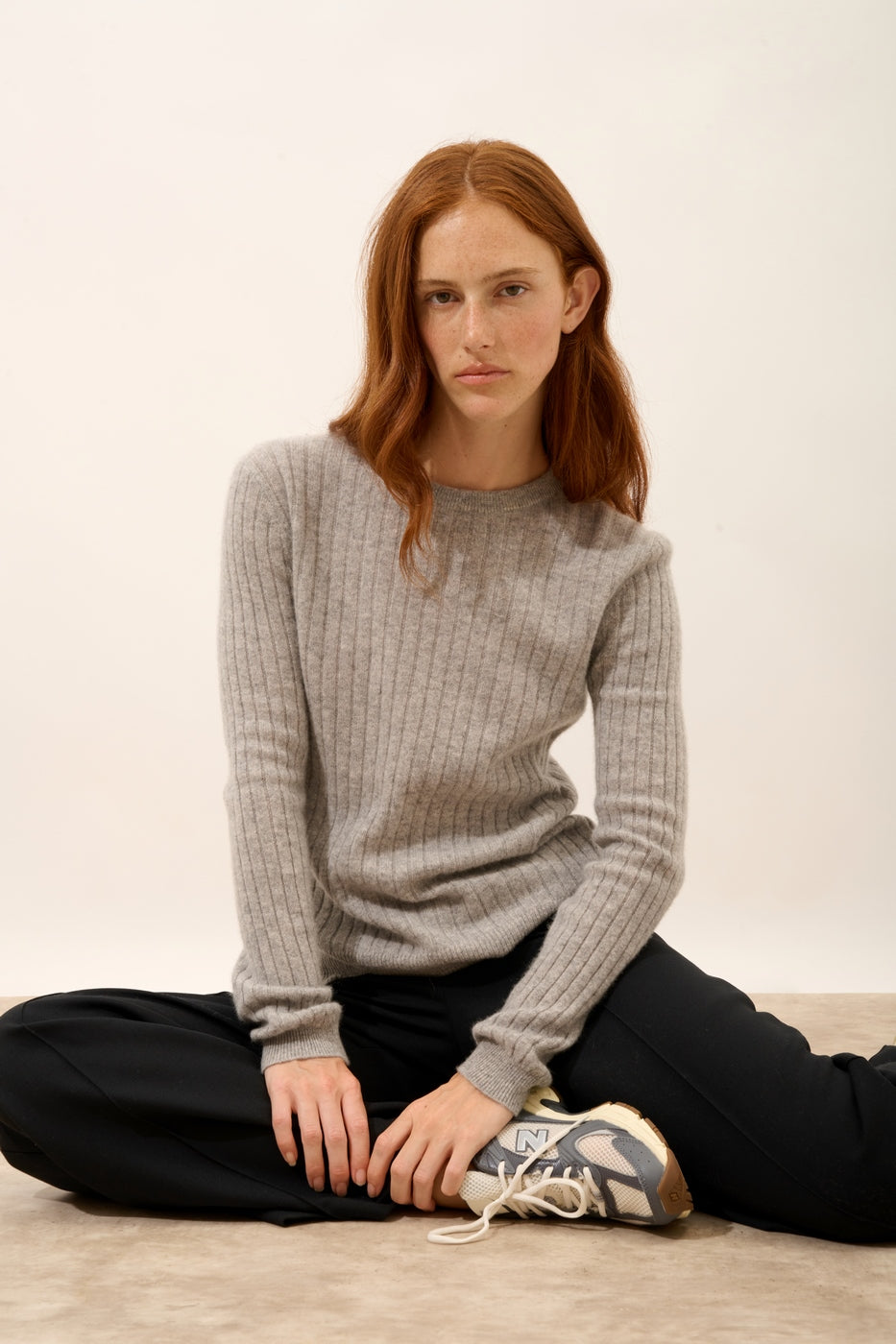 Round Neck Jumper - Avana - Nuage Chiné