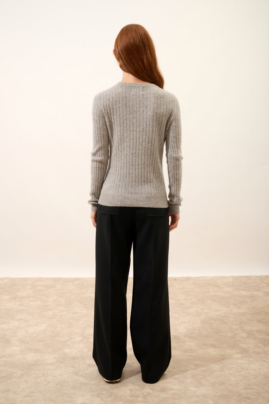 Round Neck Jumper - Avana - Nuage Chiné