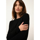 Cashmere Just - Avana Jersey Cuello Redondo - Negro - 100% Cachemira 2 Hilados - Mujer