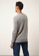 Pull Col V 4 Fils Nathan  - 100% Cachemire 4 Fils - Nuage Chiné - Homme