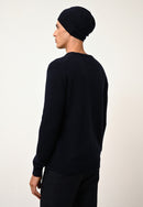 Pull Col Rond 4 Fils Gabin - 100% Cachemire 4 Fils - Navy - Homme