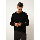 Just Cashmere - Pull Col Rond Gabin Noir - 100% Cachemire - 4 Fils - Jersey - Homme