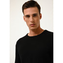 Cashmere  sudadera Just - Gabin Jersey Cuello Redondo Negro - 100% Cachemira - 4 Hilados - - Hombre