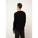 Just Cashmere - Pull Col Rond Gabin Noir - 100% Cachemire - 4 Fils - Jersey - Homme