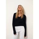 Pull Col V 4 Fils Abby - 100% Cachemire 4 Fils - Navy - Femme