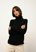4-Ply Roll-Neck Jumper - June - Black