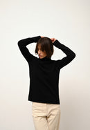 Pull Col Roulé 4 Fils - June - Noir