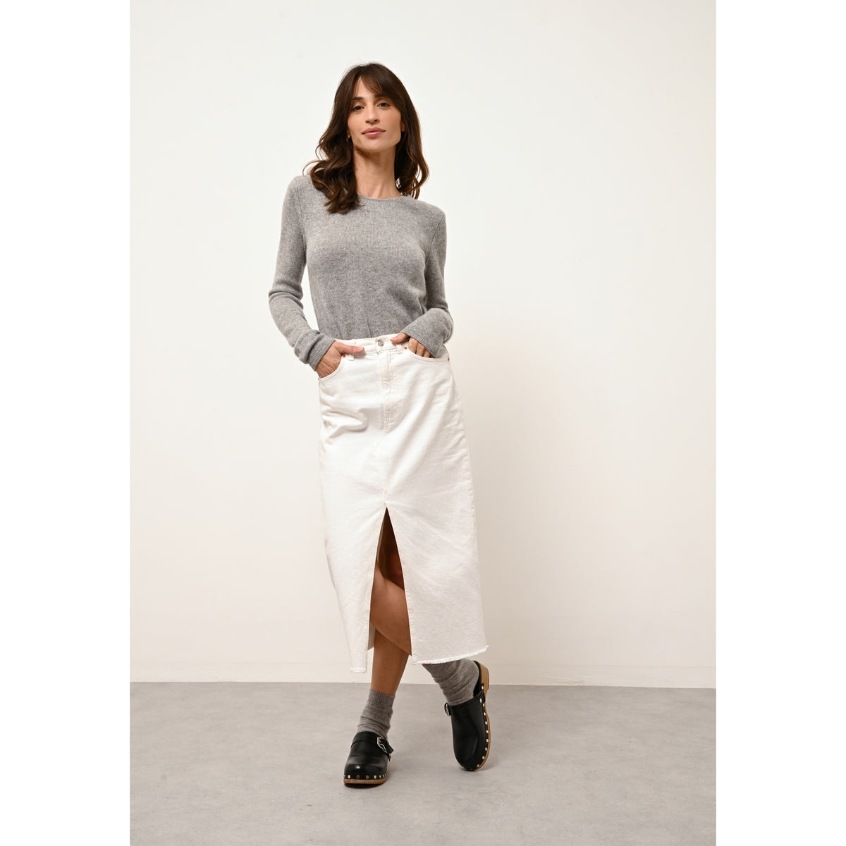 Jersey Cuello Redondo 4 Cabos - Joyce - Nuage Jaspeado