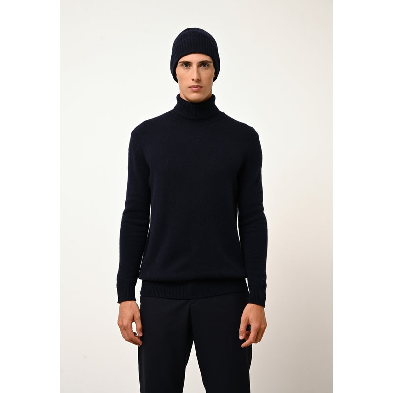 Cashmere  sudadera Just - Sacha Navy Suéter Cuello Redondo - 100% Cachemira - 4 Hilados - - Hombre