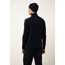 Just Cashmere - Pull Col Roulé Sacha Navy - 100% Cachemire - 4 Fils - Jersey - Homme