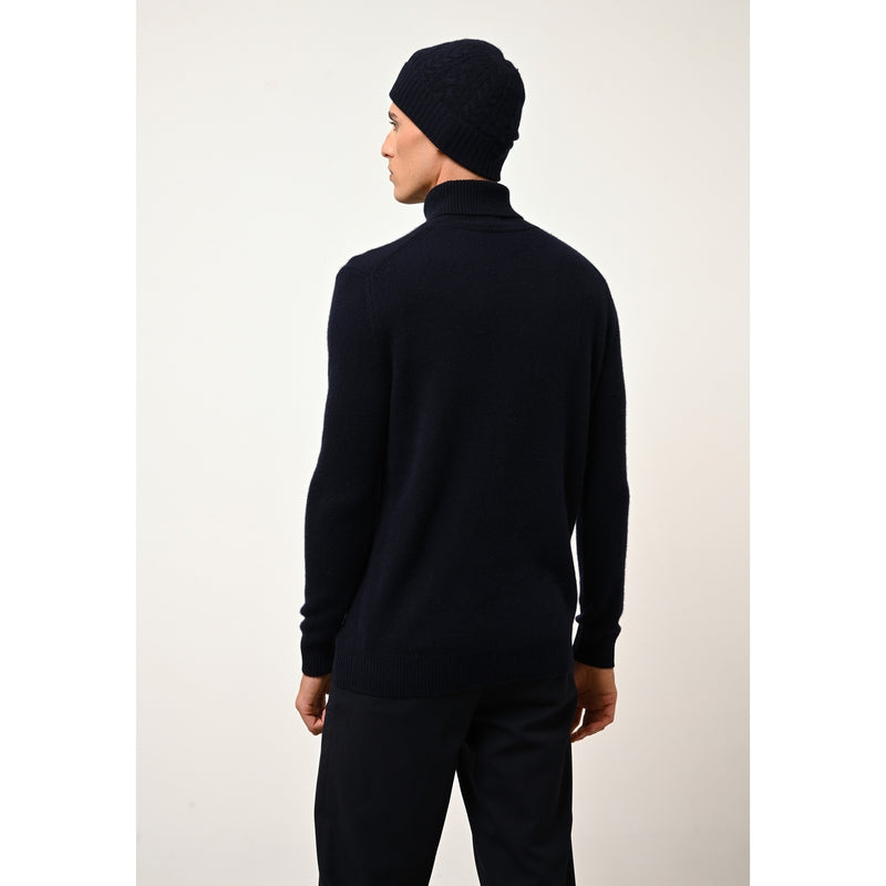 Cashmere  sudadera Just - Sacha Navy Suéter Cuello Redondo - 100% Cachemira - 4 Hilados - - Hombre