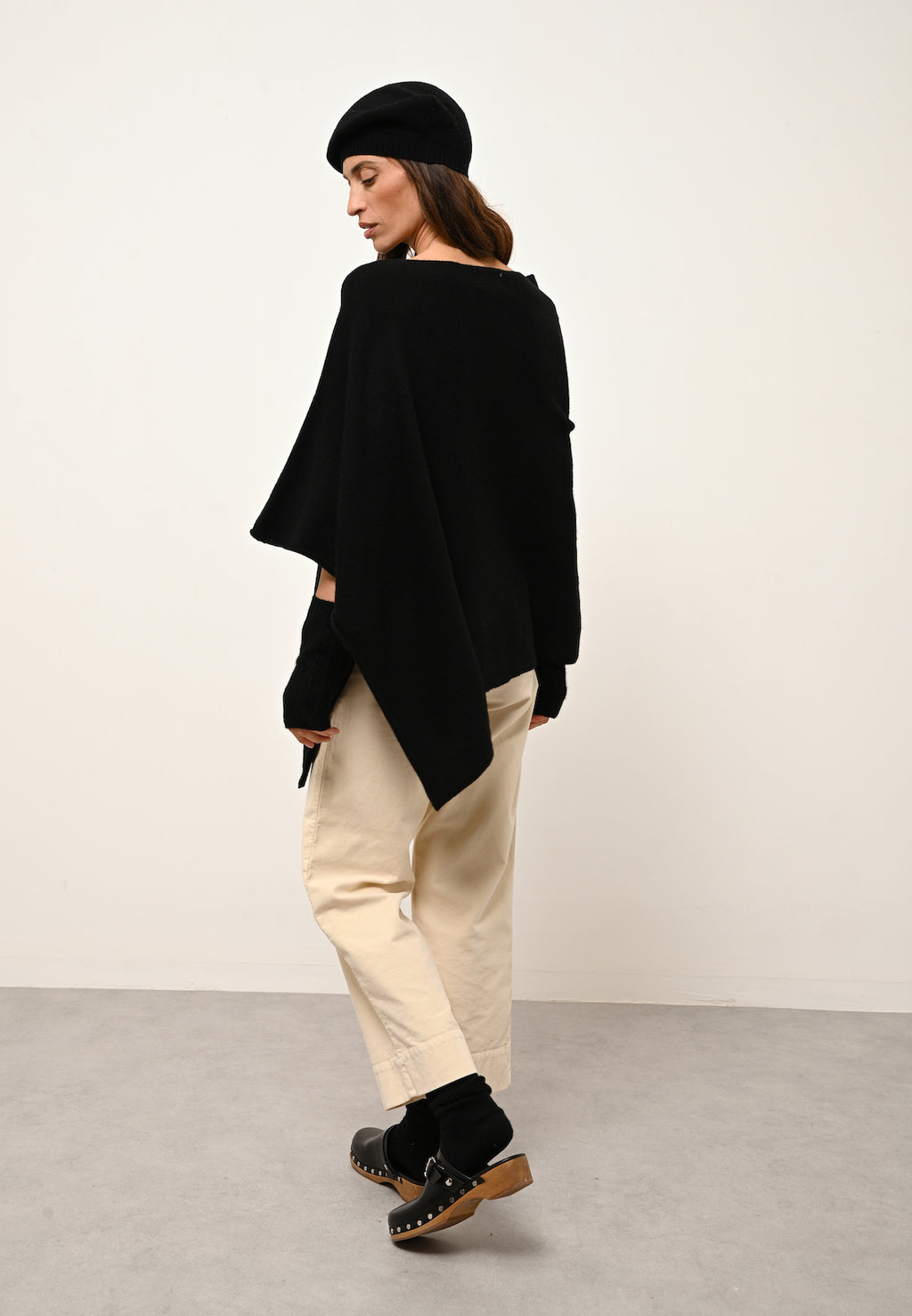 Poncho 4 Fils - Ashley - Noir