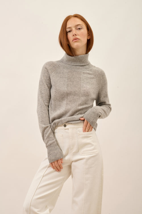 Pull Col Roulé - Lilly - Nuage Chiné