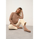 Cashmere Just - Jersey de cuello alto Lilly - Camel ChinÉ - 100% Cachemira 2 Hilados - Mujer