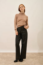 Pull Col Roulé - Lilly - Camel Chiné