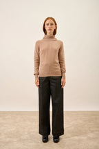 Jersey Cuello Alto - Lilly - Camel Jaspeado