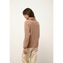 Cashmere Just - Blantyre Roll Neck Sweater - Camel ChinÉ - 100% Cachemira 2 Hilados - Mujer