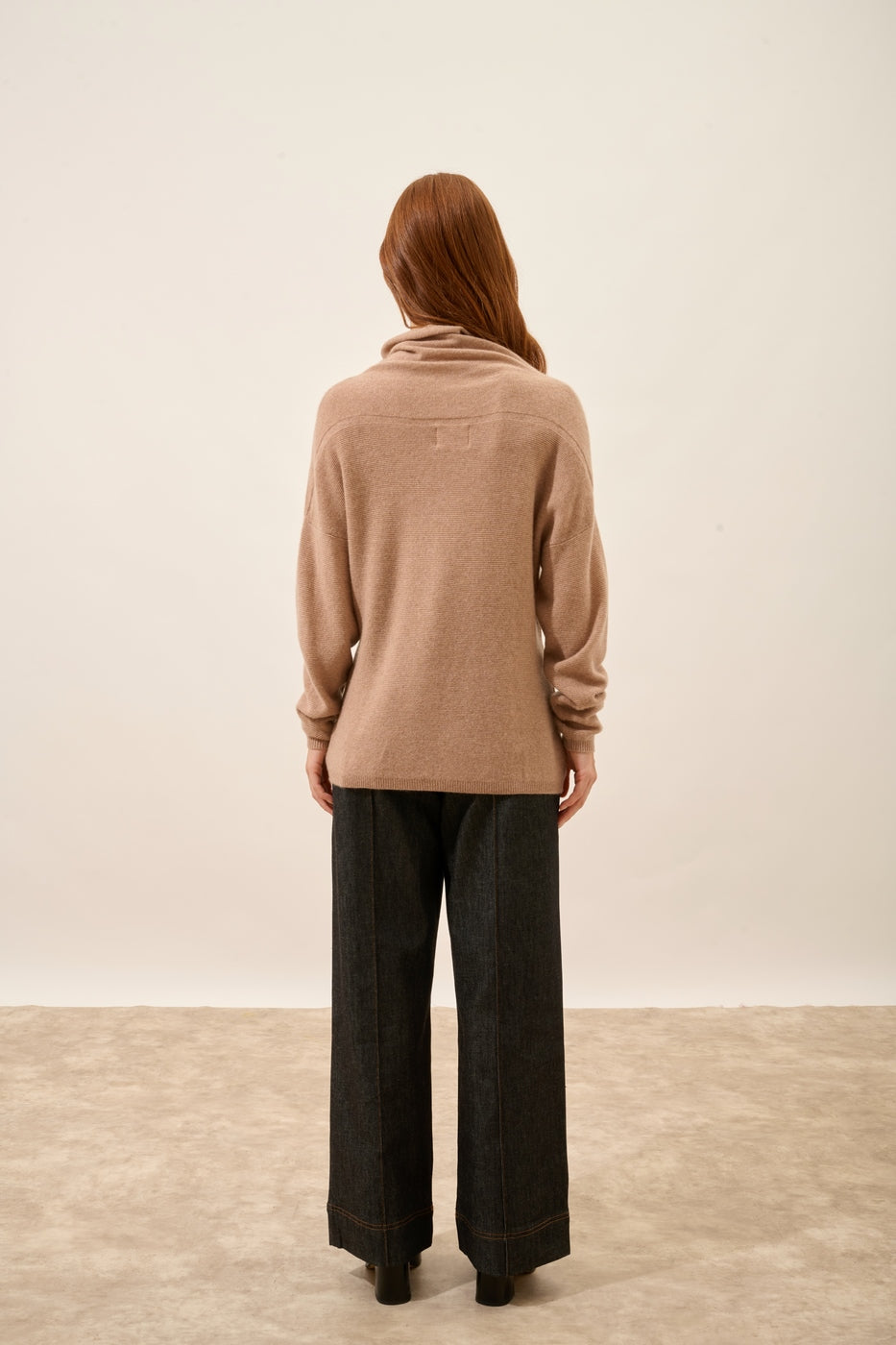 Roll Neck Jumper - Blantyre - Flecked Camel