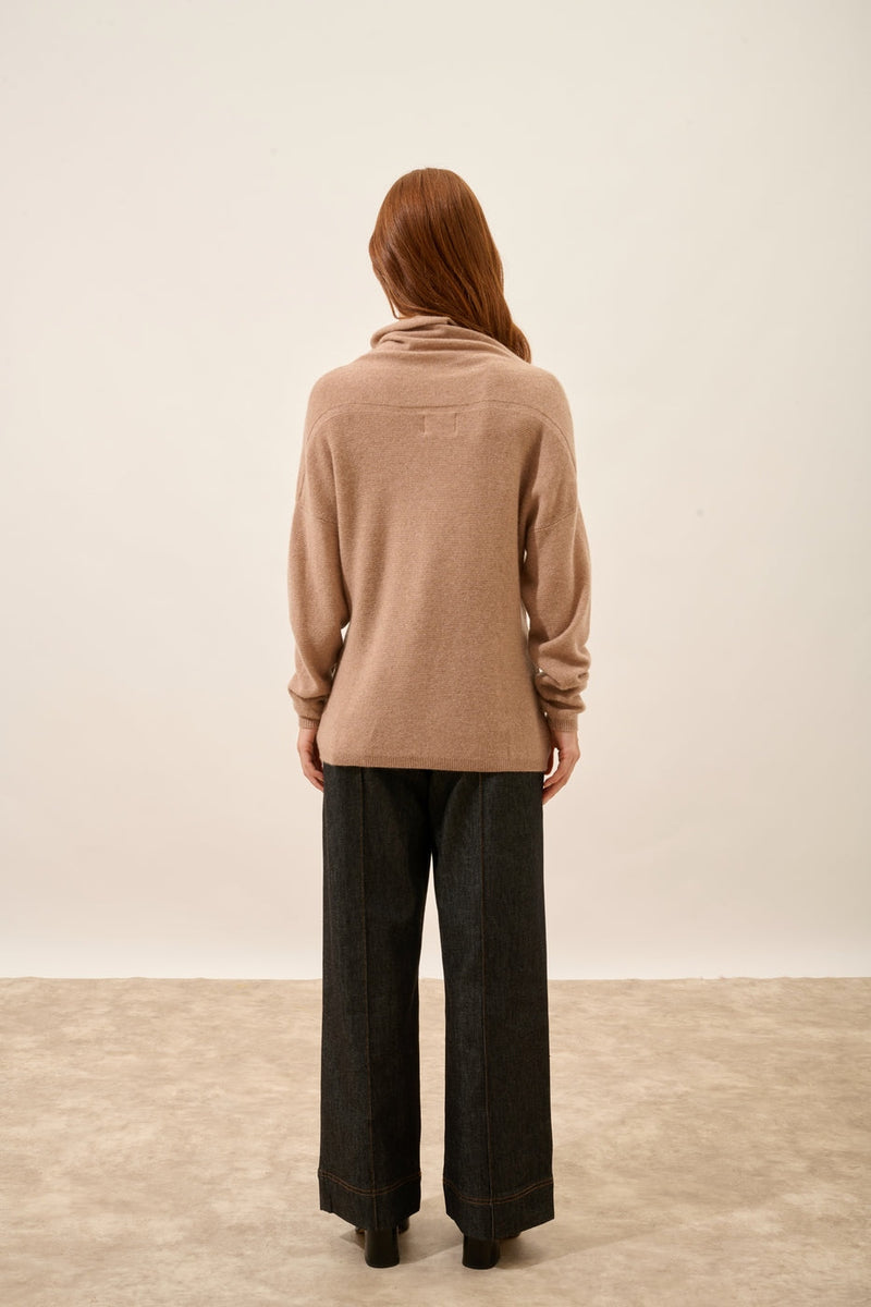 Pull Col Roulé - Blantyre - Camel Chiné