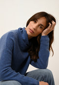Roll-Neck Jumper - Blantyre - Denim Blue