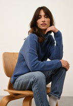 Roll-Neck Jumper - Blantyre - Denim Blue