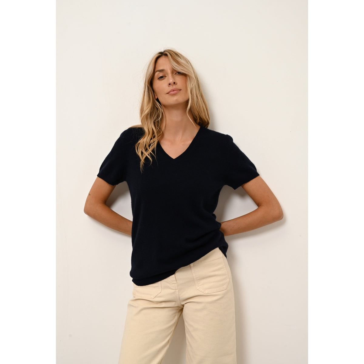 Camiseta Cuello de Pico - Glamis - Navy