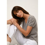 V-Neck T-Shirt - Glamis - Cloudy Marl