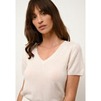 T-Shirt Col V - Glamis - Ivoire