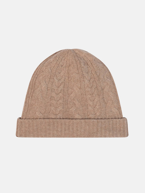 Bonnet 4 Fils - Cleo - Camel Chiné