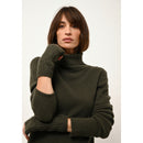 Cashmere Just - Manoplas de 6 capas Bale Khaki, 100% Cachemira, 6 capas, Trenzado - Mixto