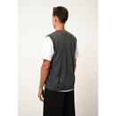 Cardigan Col V Sans Manches - Lana - Anthracite Chiné