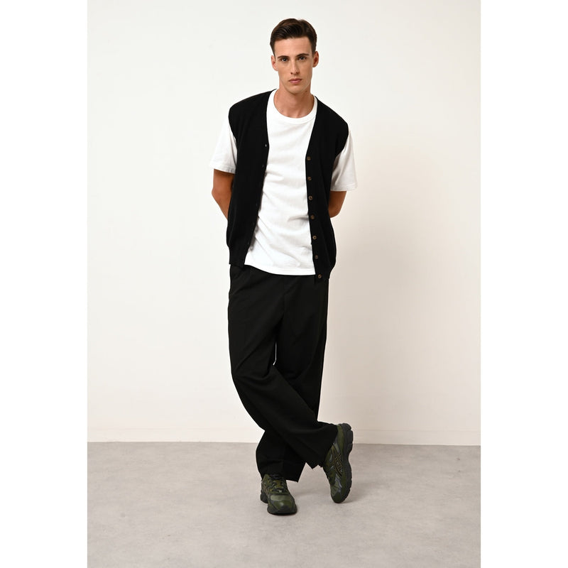 Sleeveless V-Neck Cardigan - Lana - Black
