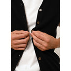 Cardigan Col V Sans Manches - Lana - Noir