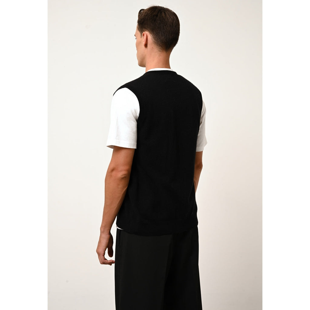 Cardigan Col V Sans Manches - Lana - Noir