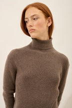 Pull Col Roulé - Lanais - Taupe Chiné
