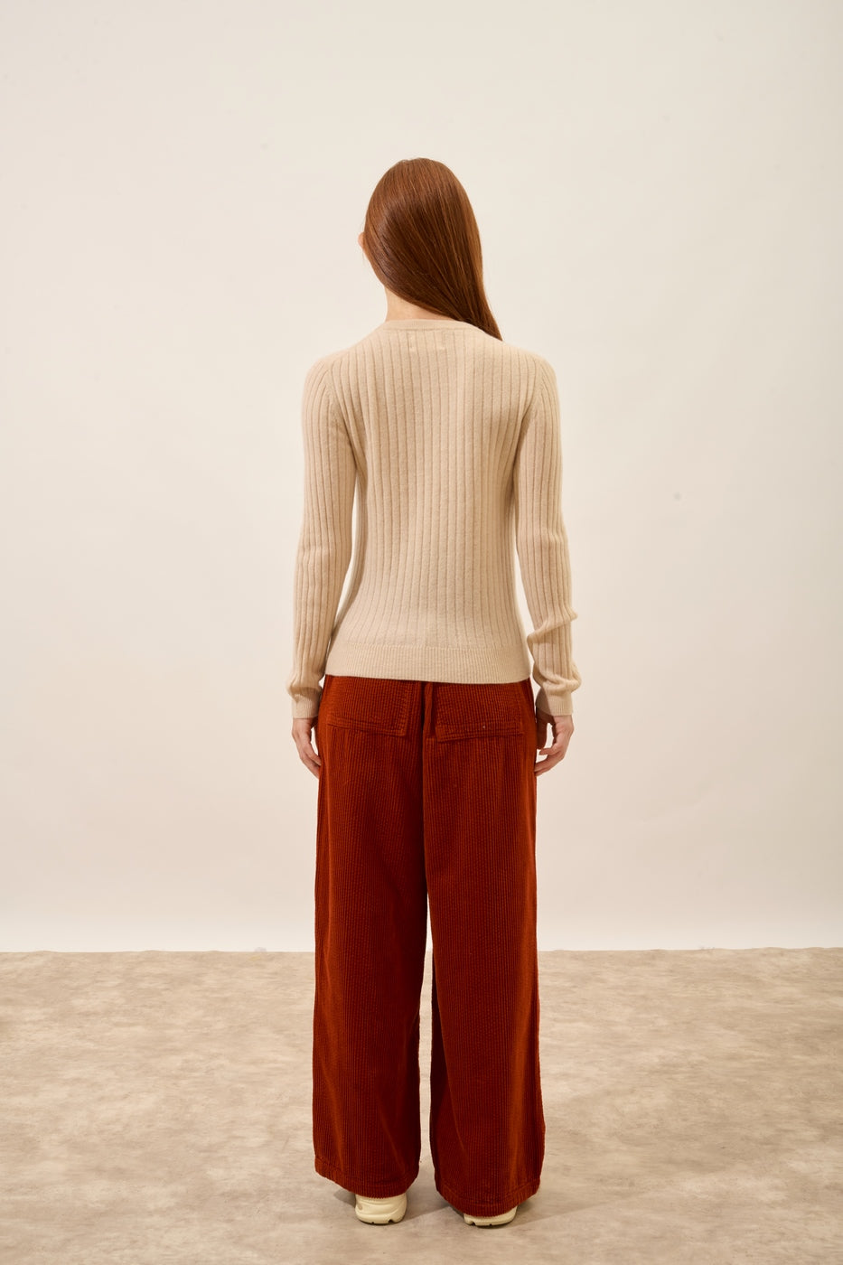 Pull Col Rond - Avana - Sable
