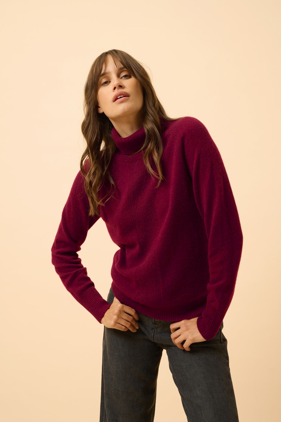 Jersey Cuello Alto - Lilly - Burdeos
