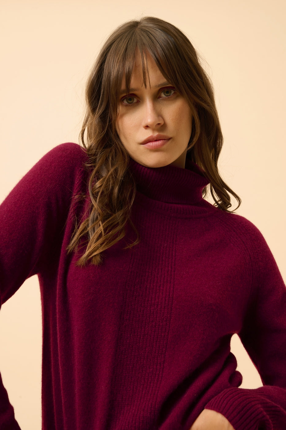 Jersey Cuello Alto - Lilly - Burdeos